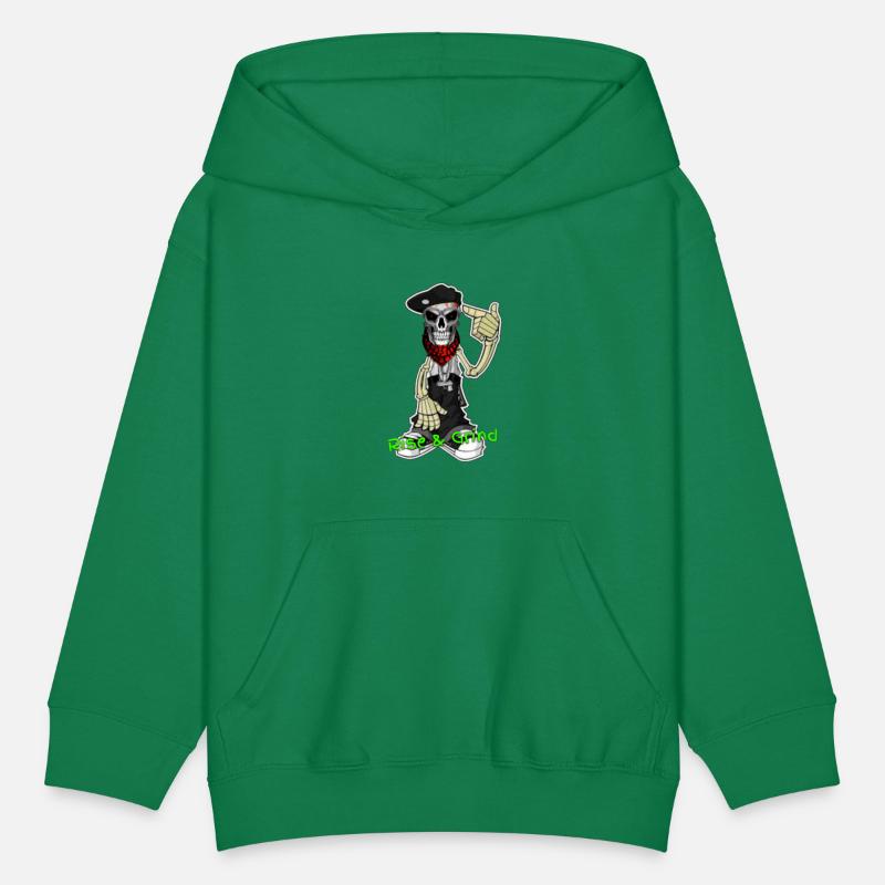 RISE AND GRIND SKELETON MAN LOGO DESIGNED BY CON