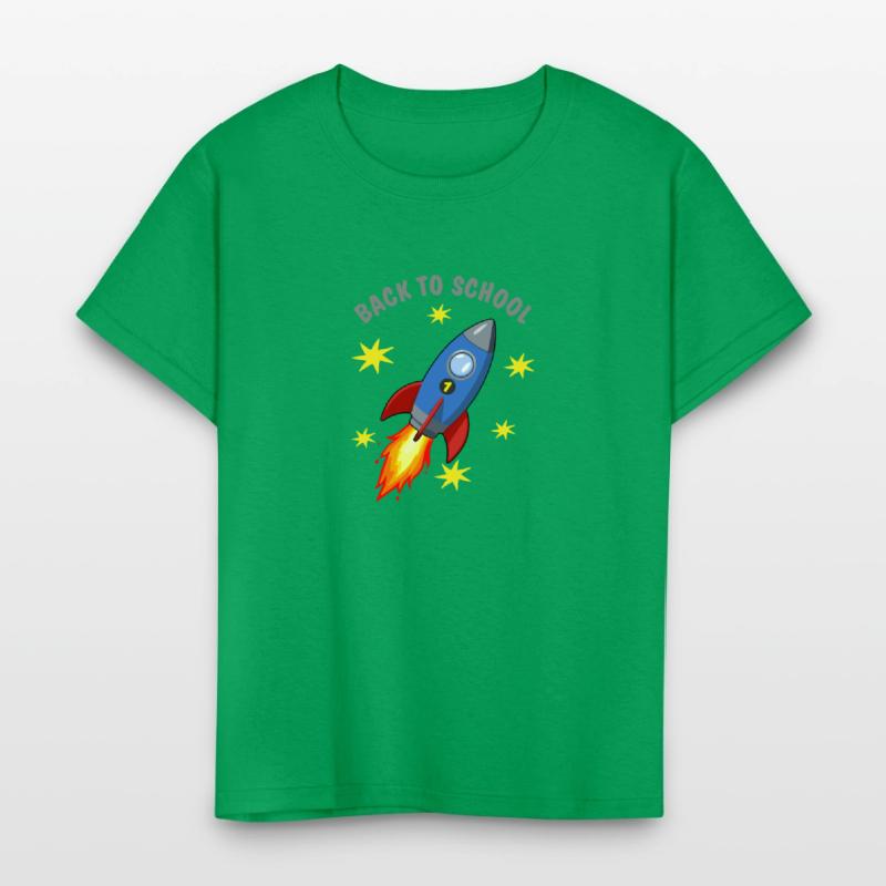 Rocket with yellow stars - Back to School