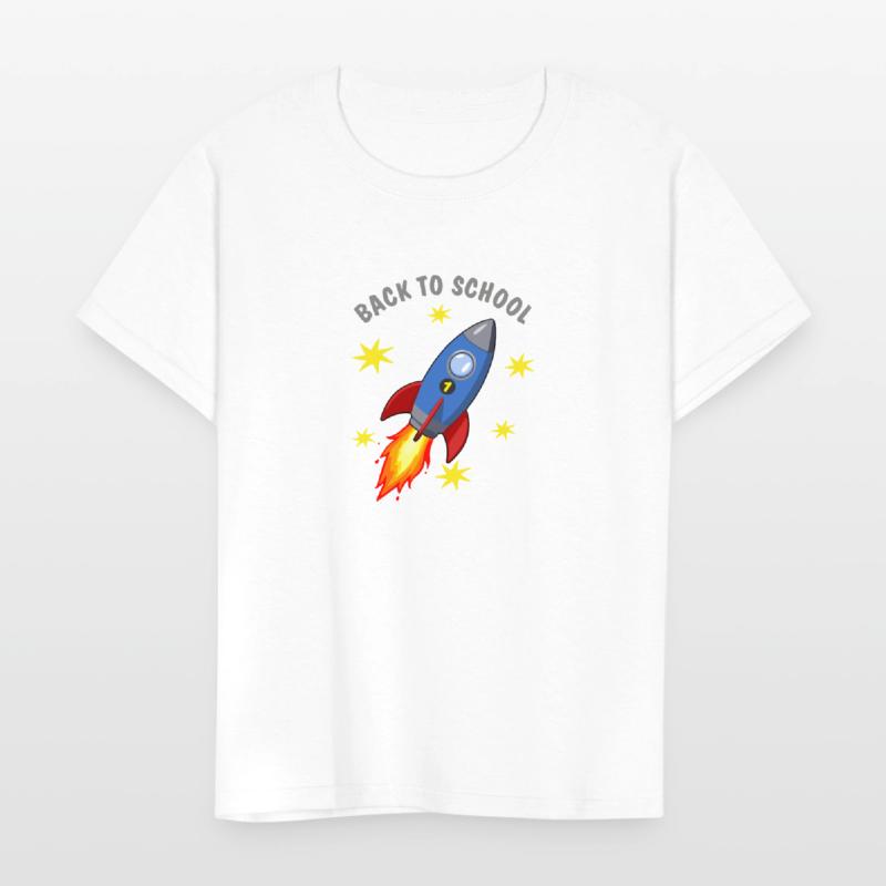Rocket with yellow stars - Back to School