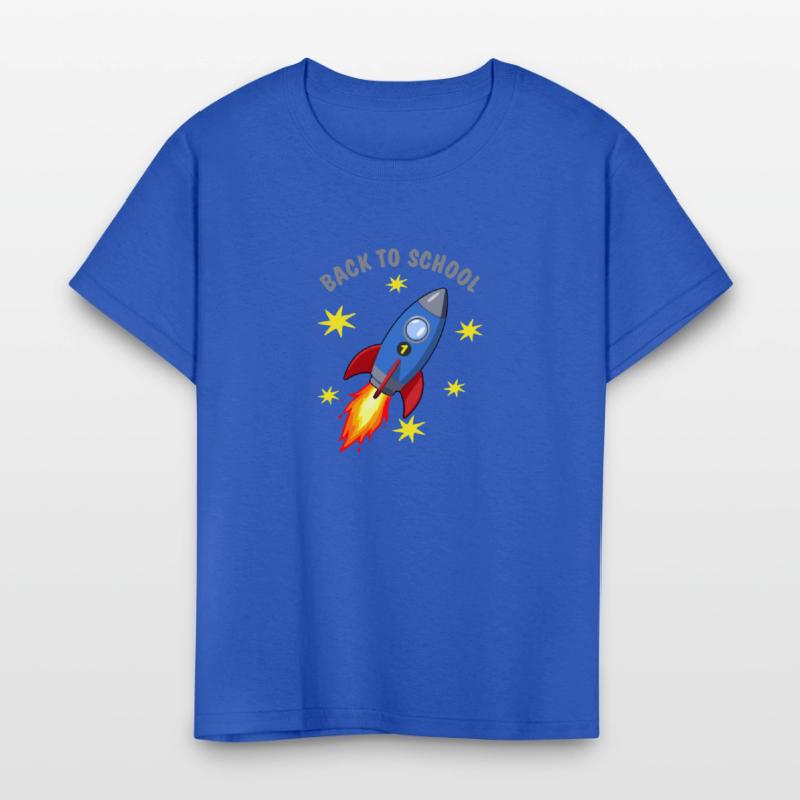 Rocket with yellow stars - Back to School