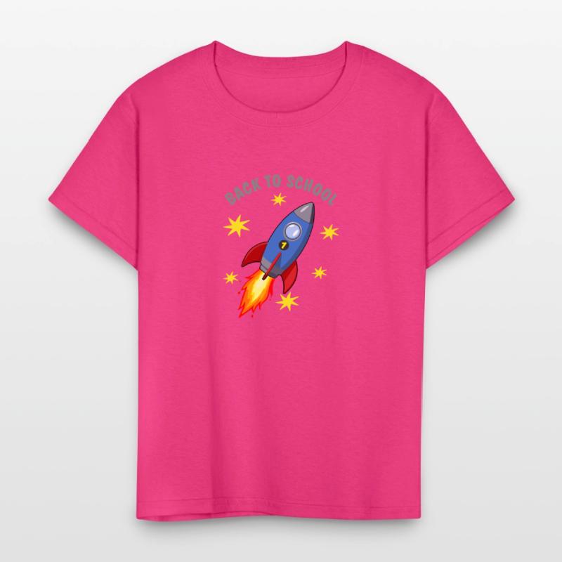 Rocket with yellow stars - Back to School