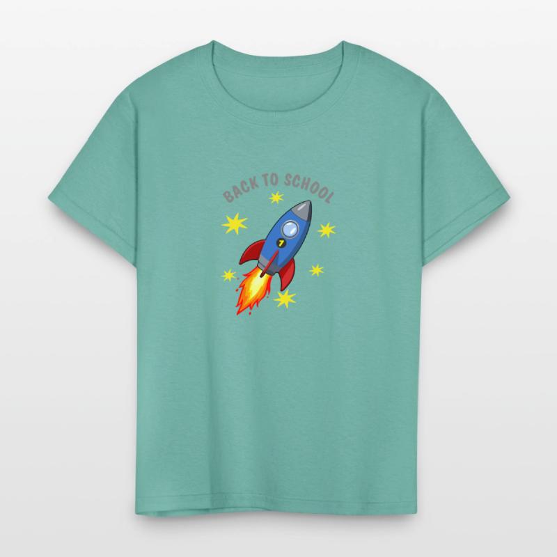 Rocket with yellow stars - Back to School