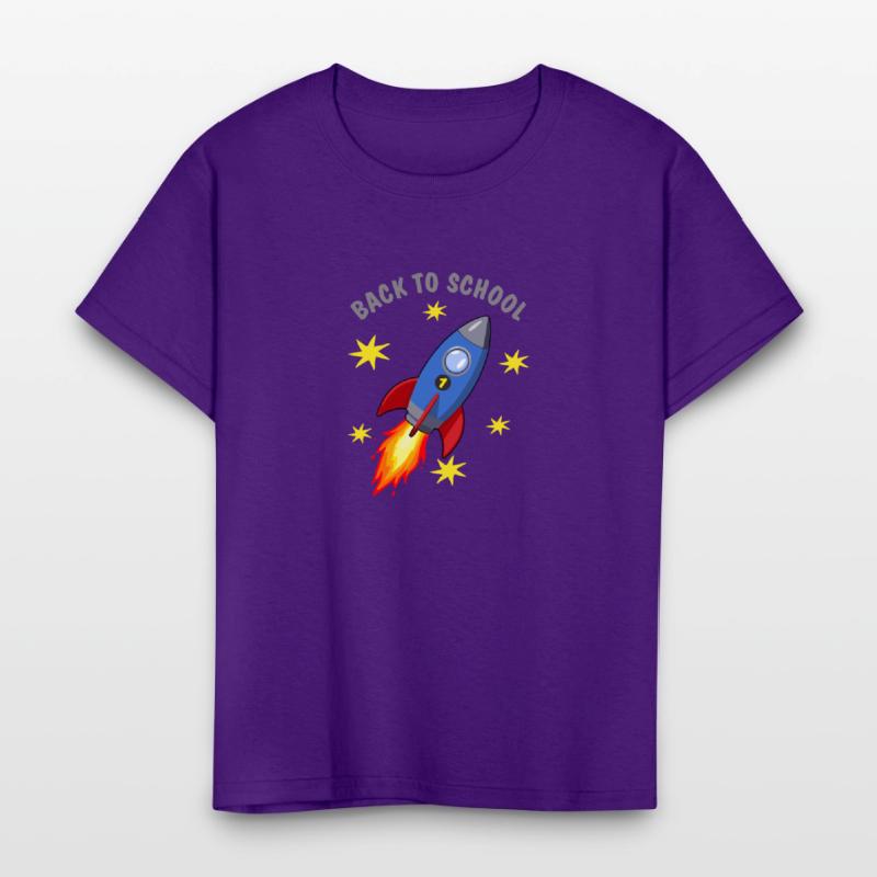 Rocket with yellow stars - Back to School