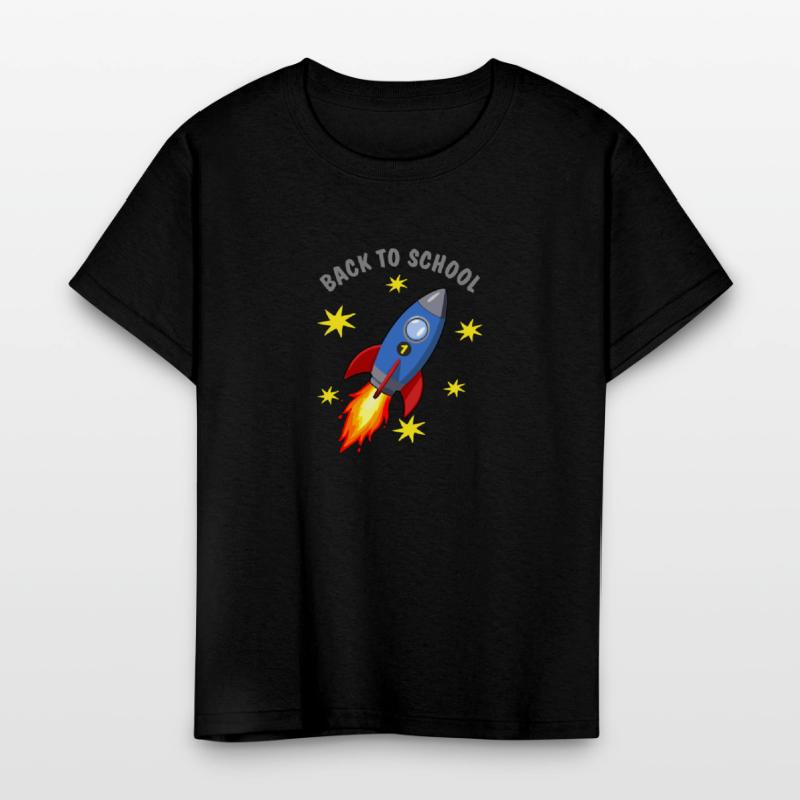 Rocket with yellow stars - Back to School