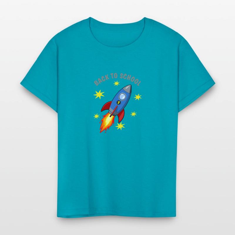 Rocket with yellow stars - Back to School