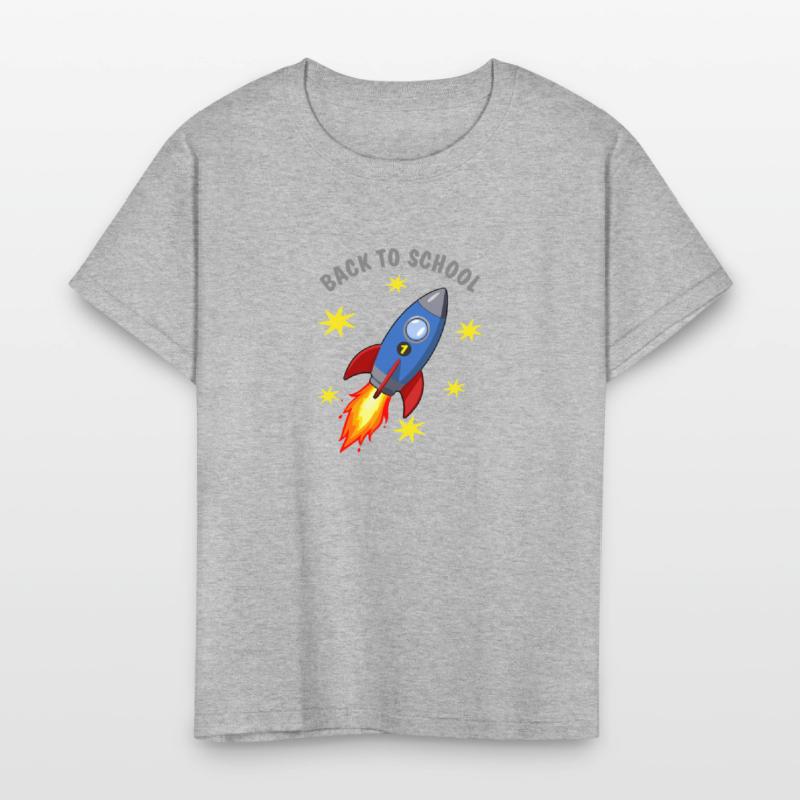 Rocket with yellow stars - Back to School