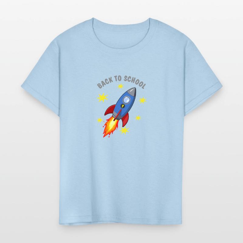 Rocket with yellow stars - Back to School