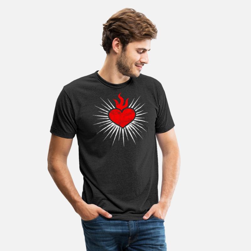 Sacred Heart with Flames Symbol Love and Devotion