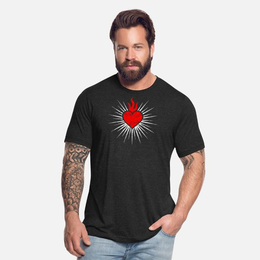 Sacred Heart with Flames Symbol Love and Devotion