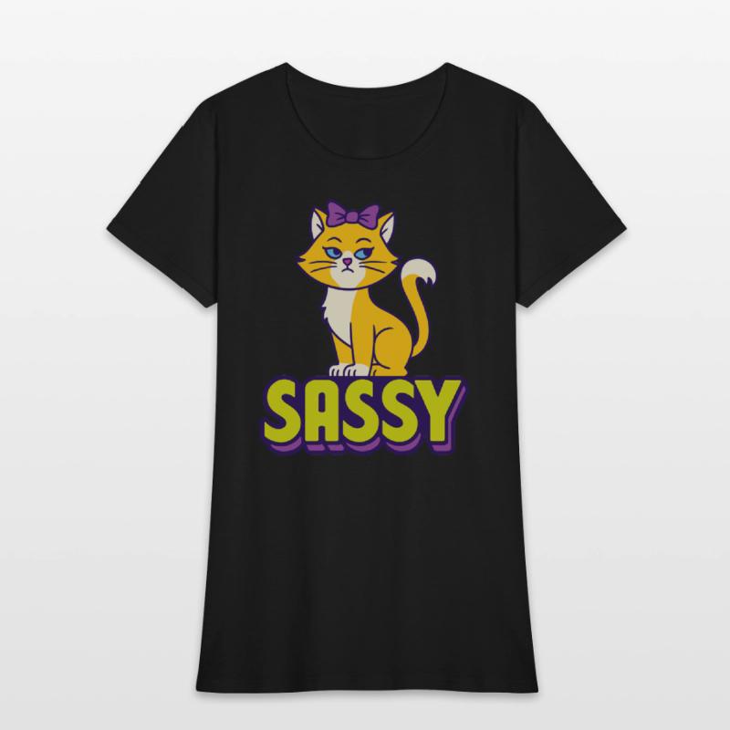 Sassy Orange Cat with Attitude and Bow – Cartoon D