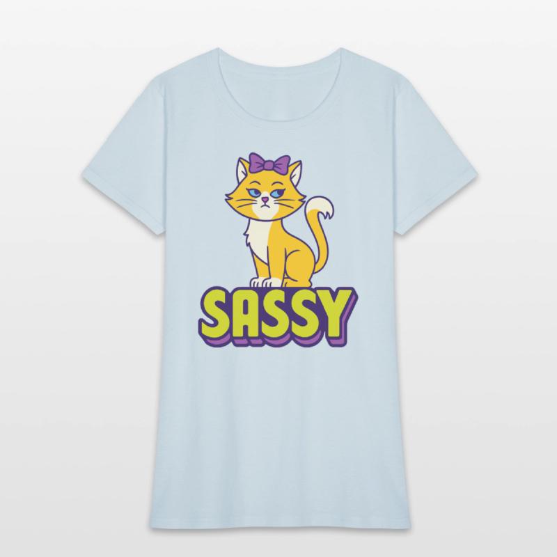 Sassy Orange Cat with Attitude and Bow – Cartoon D