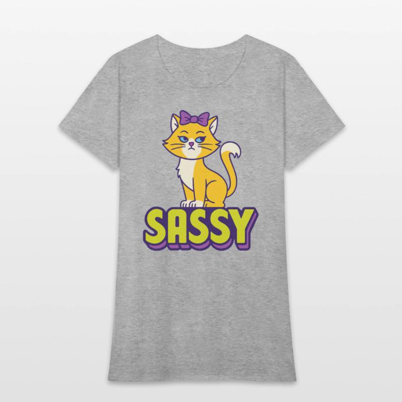 Sassy Orange Cat with Attitude and Bow – Cartoon D