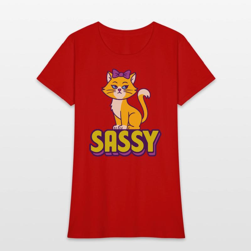 Sassy Orange Cat with Attitude and Bow – Cartoon D