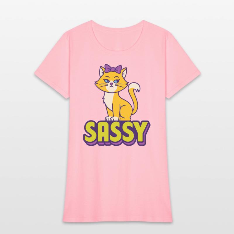 Sassy Orange Cat with Attitude and Bow – Cartoon D