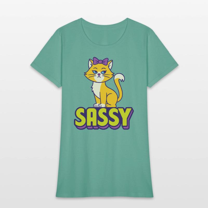 Sassy Orange Cat with Attitude and Bow – Cartoon D