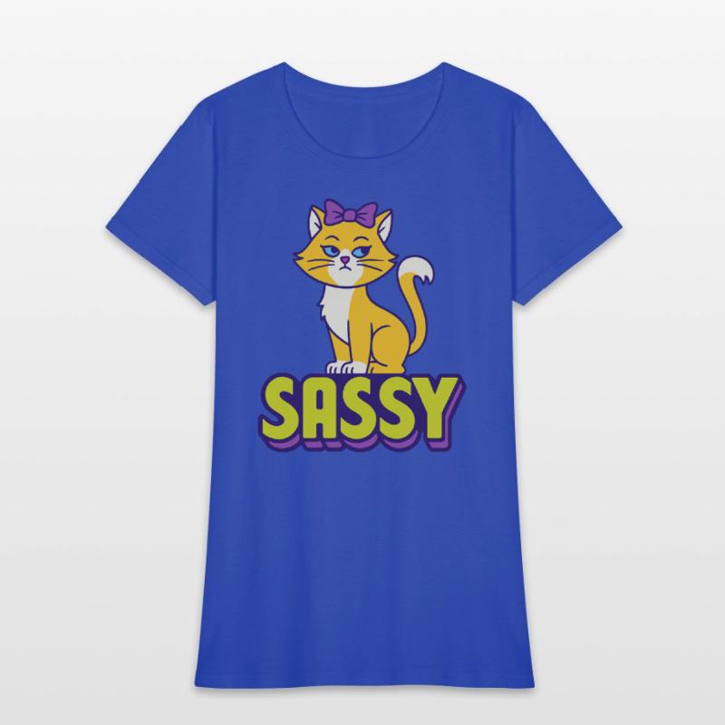 Sassy Orange Cat with Attitude and Bow – Cartoon D