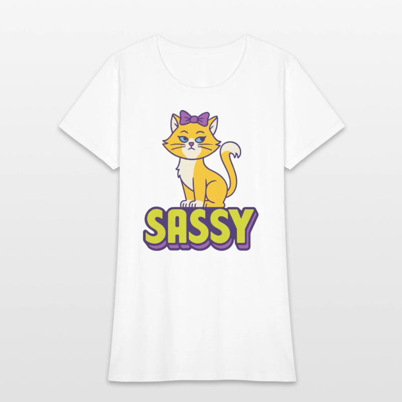 Sassy Orange Cat with Attitude and Bow – Cartoon D