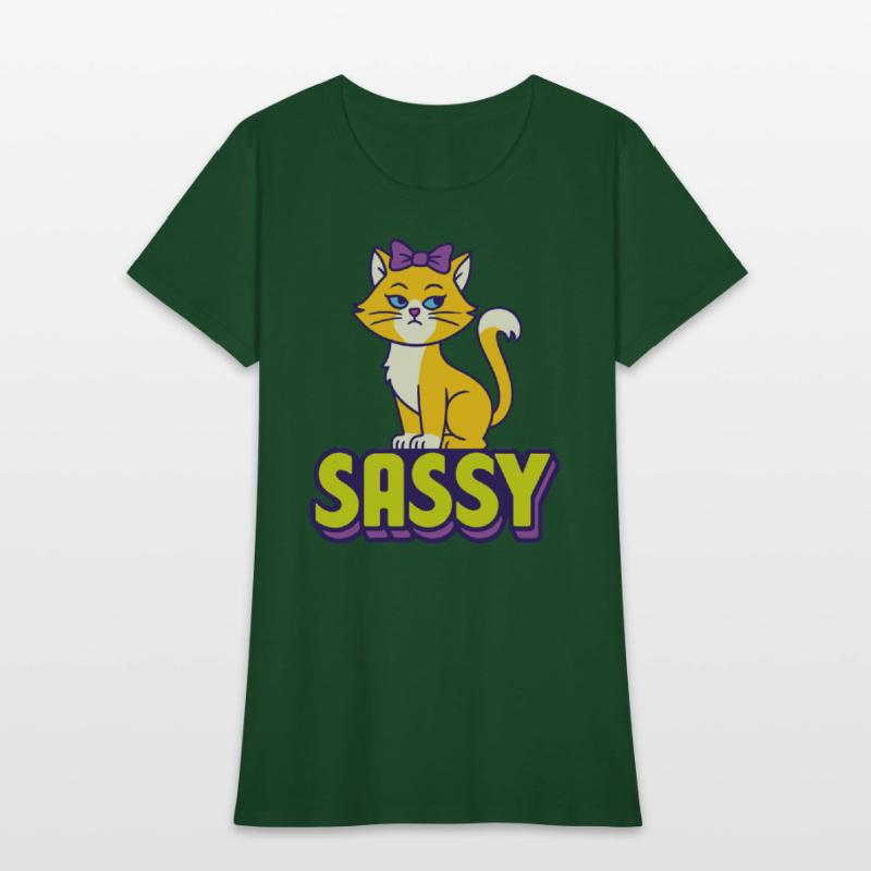 Sassy Orange Cat with Attitude and Bow – Cartoon D