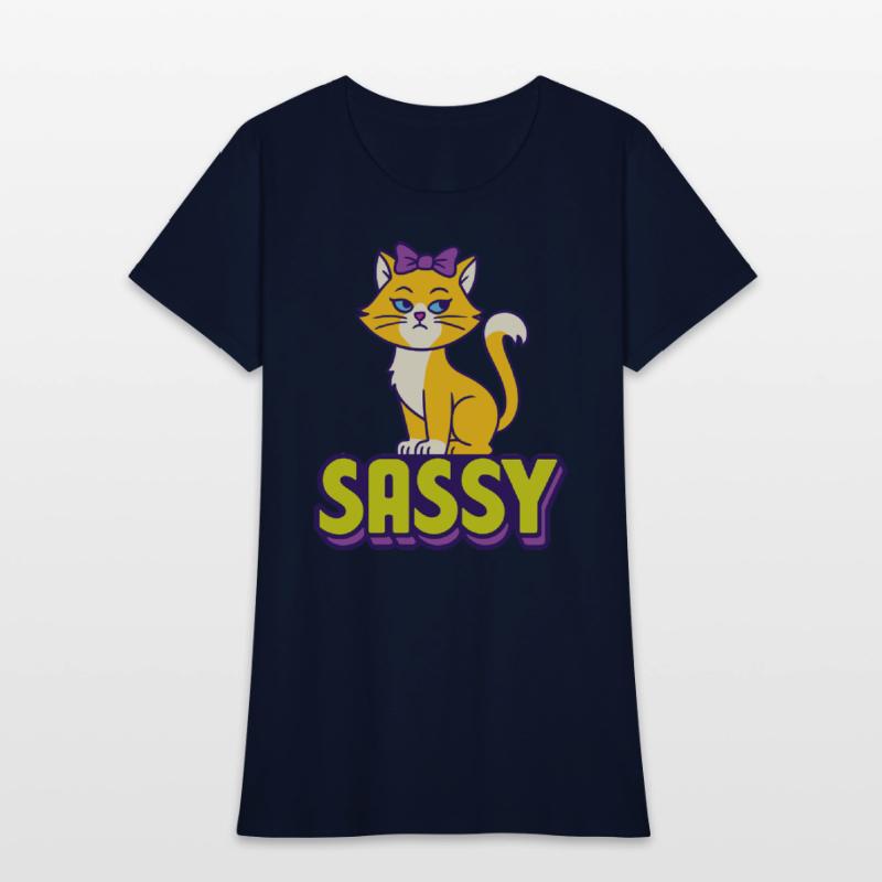 Sassy Orange Cat with Attitude and Bow – Cartoon D