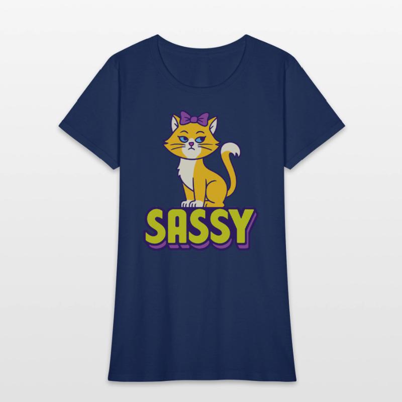 Sassy Orange Cat with Attitude and Bow – Cartoon D