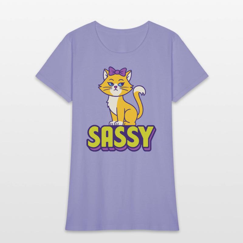 Sassy Orange Cat with Attitude and Bow – Cartoon D