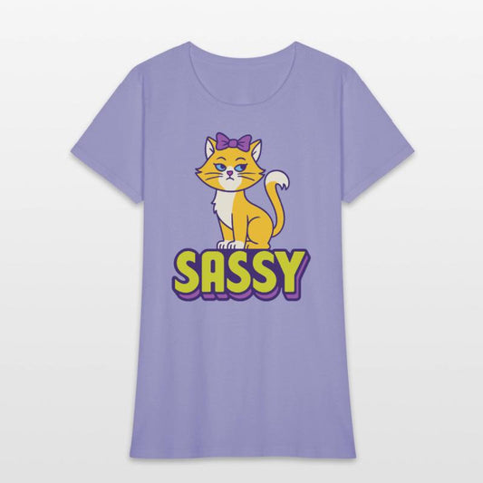 Sassy Orange Cat with Attitude and Bow – Cartoon D