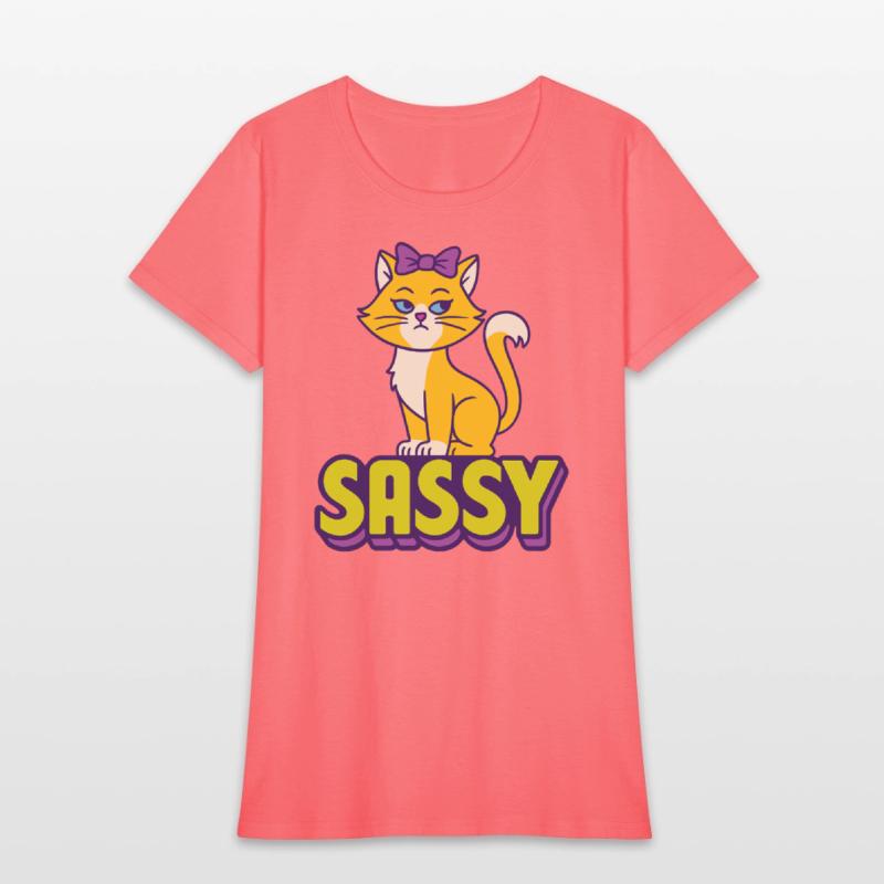 Sassy Orange Cat with Attitude and Bow – Cartoon D
