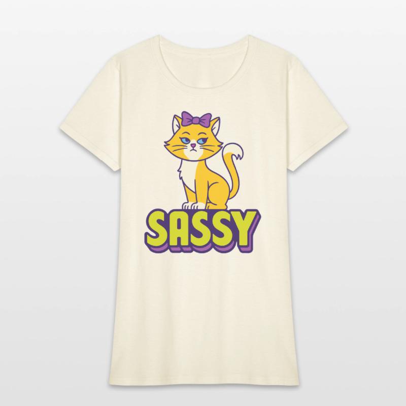 Sassy Orange Cat with Attitude and Bow – Cartoon D