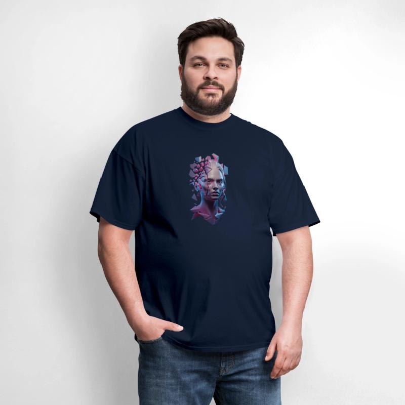 Shattered Reality Tee - Fragmented Portrait Graphi