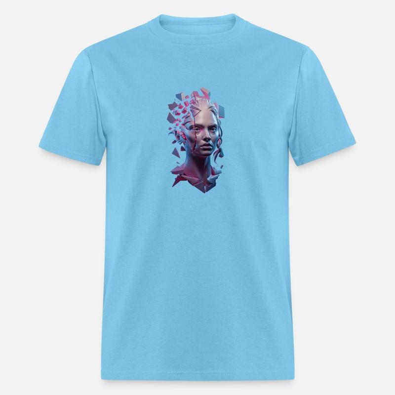 Shattered Reality Tee - Fragmented Portrait Graphi