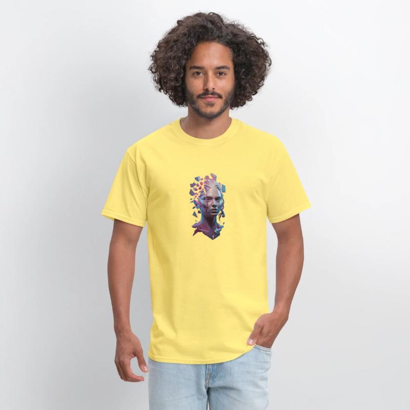 Shattered Reality Tee - Fragmented Portrait Graphi