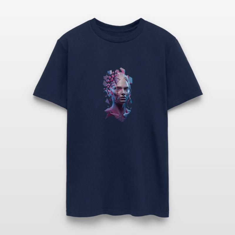 Shattered Reality Tee - Fragmented Portrait Graphi