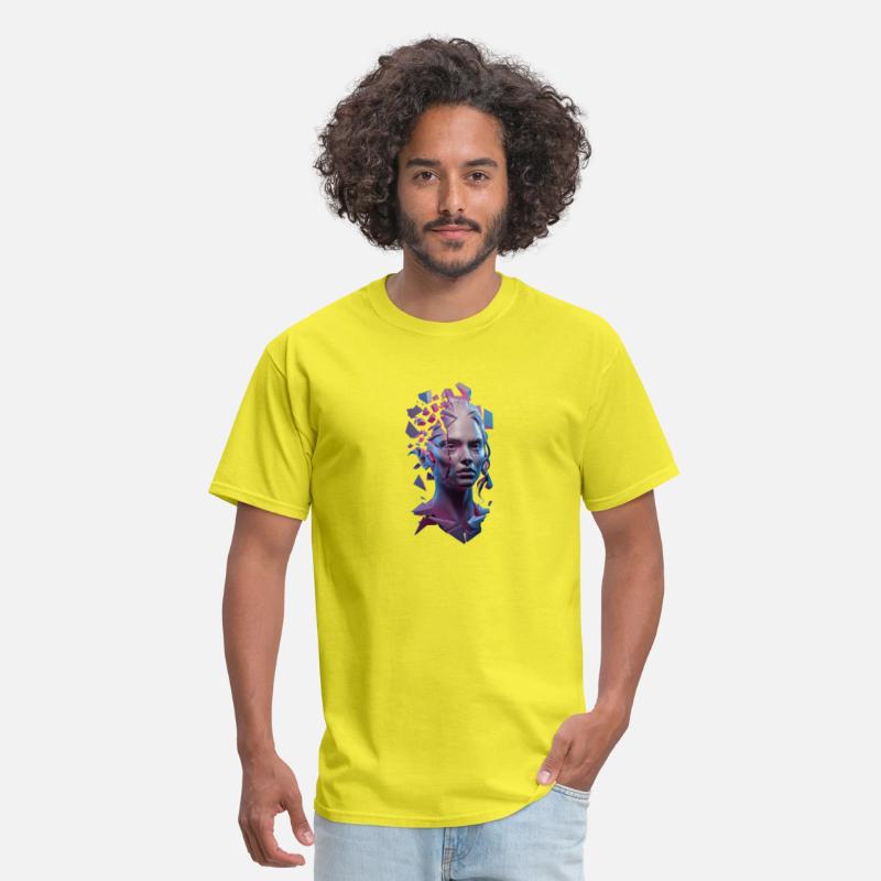 Shattered Reality Tee - Fragmented Portrait Graphi