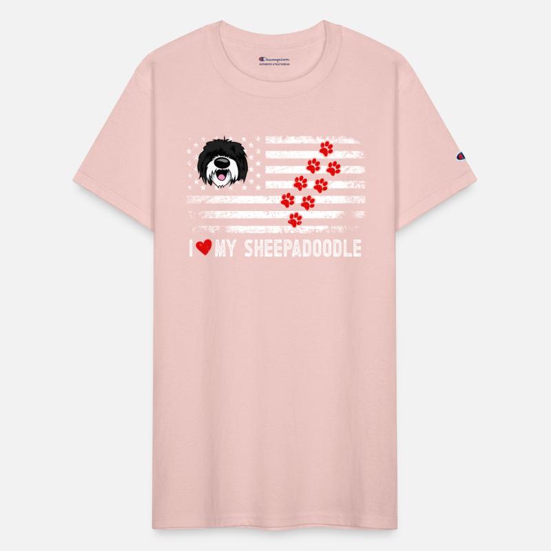 Sheepadoodle Doodle Dog Flag 4th Of July Patriotic