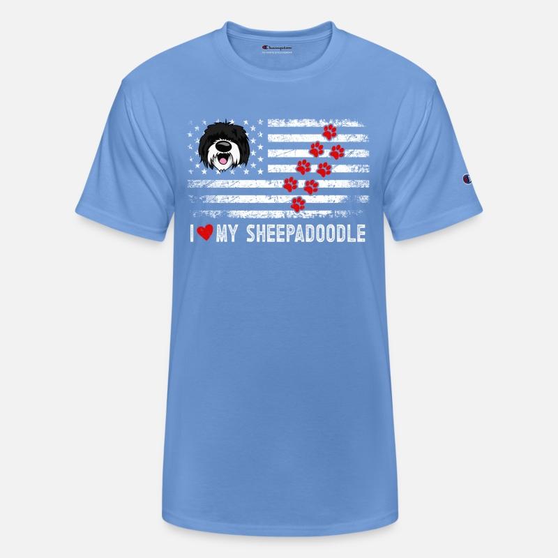 Sheepadoodle Doodle Dog Flag 4th Of July Patriotic