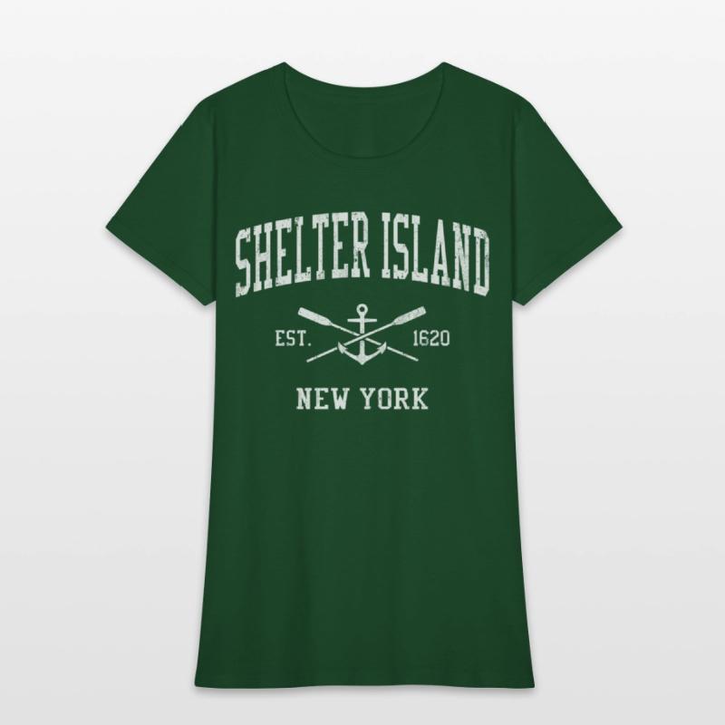 Shelter Island Ny Crossed Oars Boat Anchor Sports