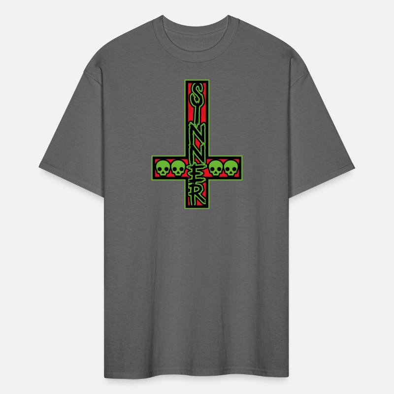 Sinner On Inverted Cross Red And Green