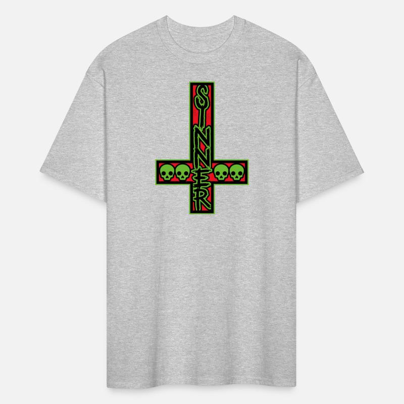 Sinner On Inverted Cross Red And Green