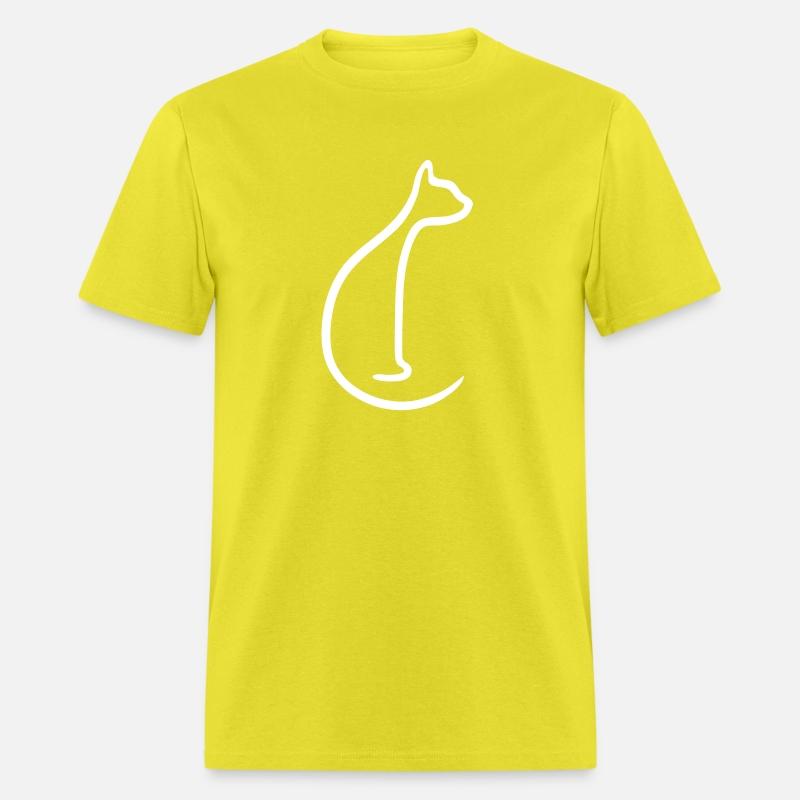 Sitting Cat Beauty Line Silhouette Shadow Outline