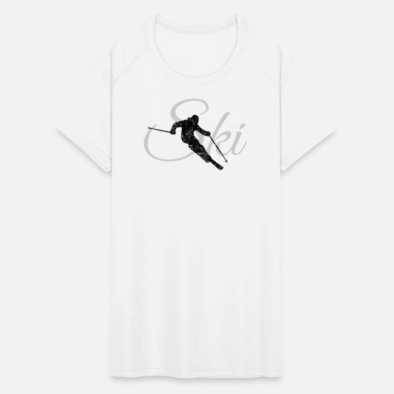 Ski Skier Skiing (Vintage Black & Gray)