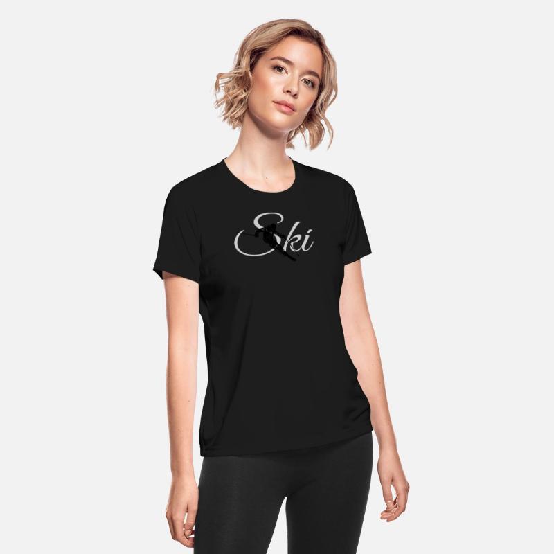 Ski Skier Skiing (Vintage Black & Gray)