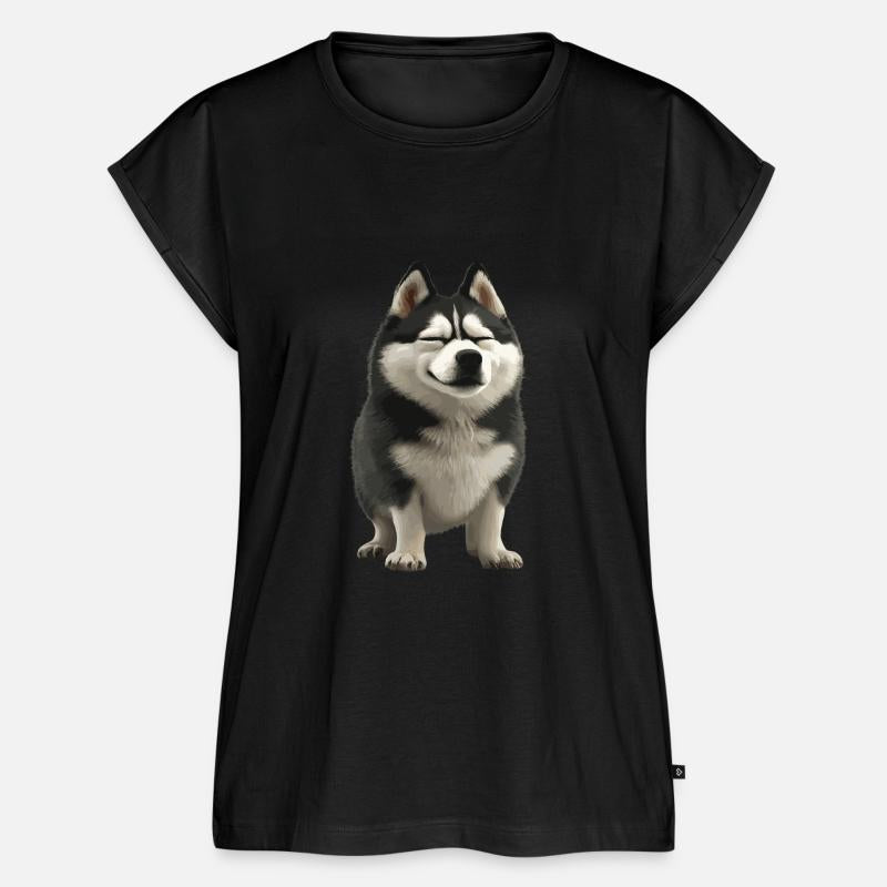 Smiling Husky Illustration Charming Pet Portrait