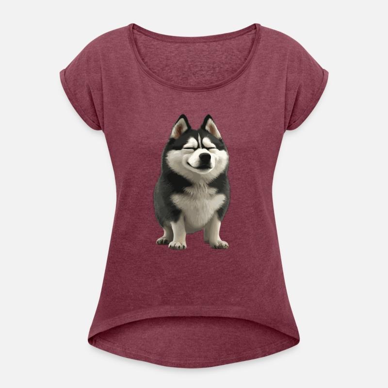 Smiling Husky Illustration Charming Pet Portrait