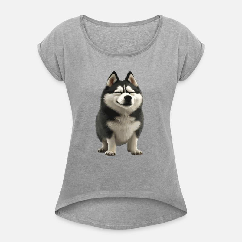 Smiling Husky Illustration Charming Pet Portrait