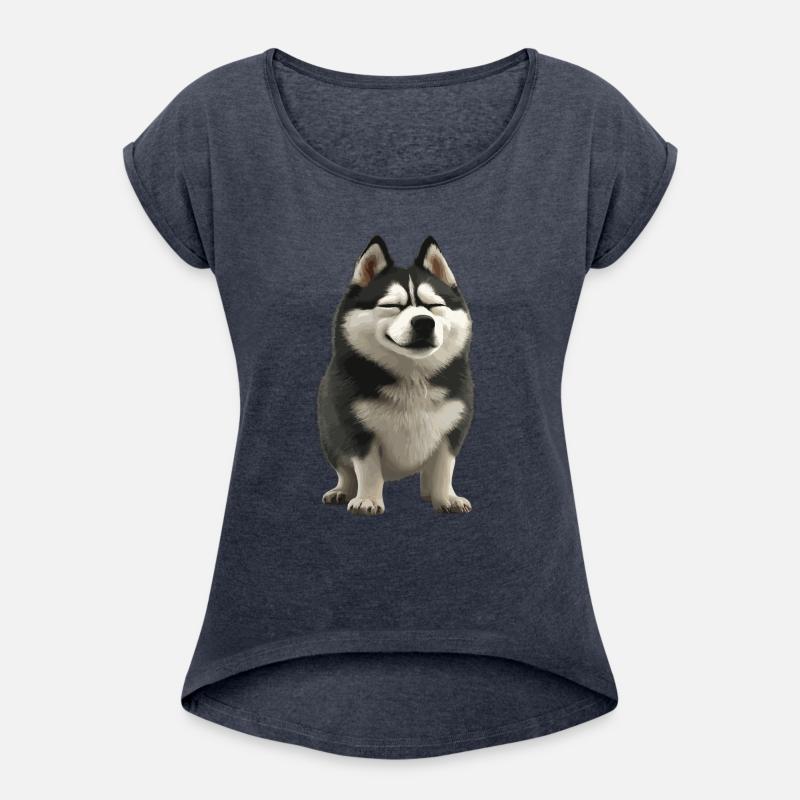 Smiling Husky Illustration Charming Pet Portrait
