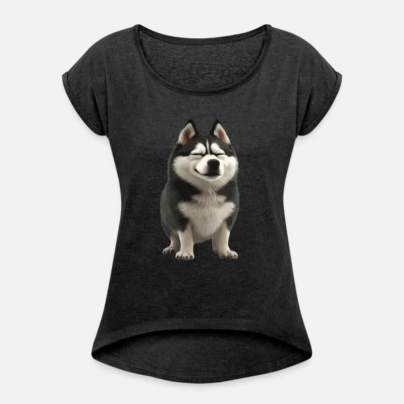 Smiling Husky Illustration Charming Pet Portrait