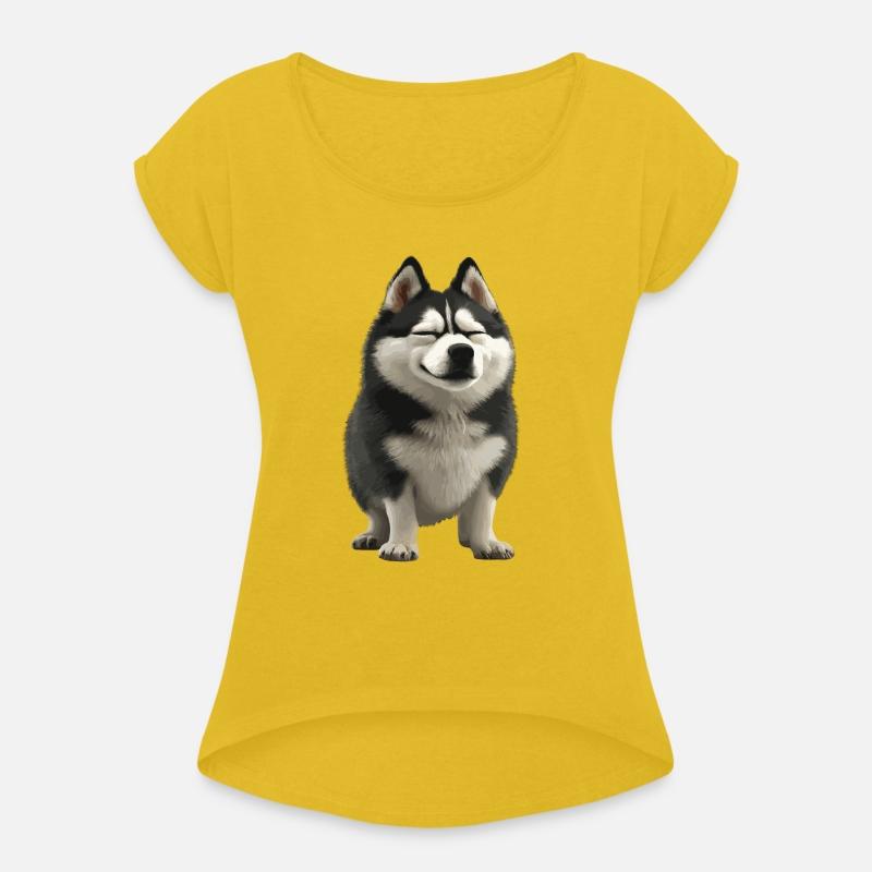 Smiling Husky Illustration Charming Pet Portrait