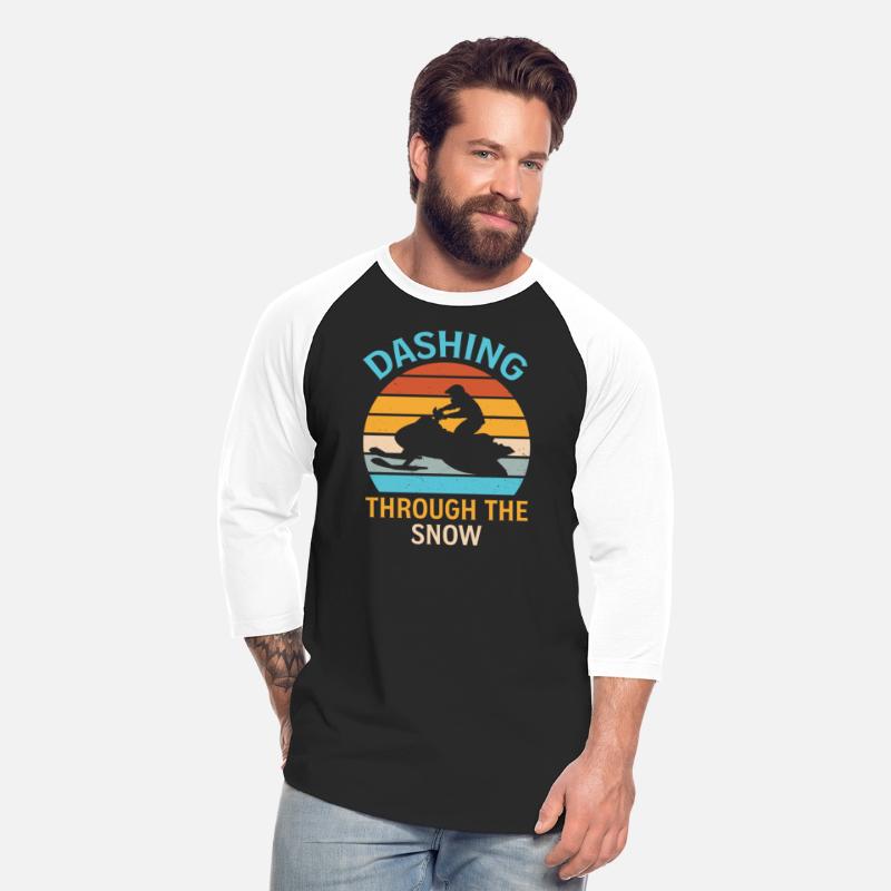 Snowmobiling Joke Pun Slogan - Dashing Through The