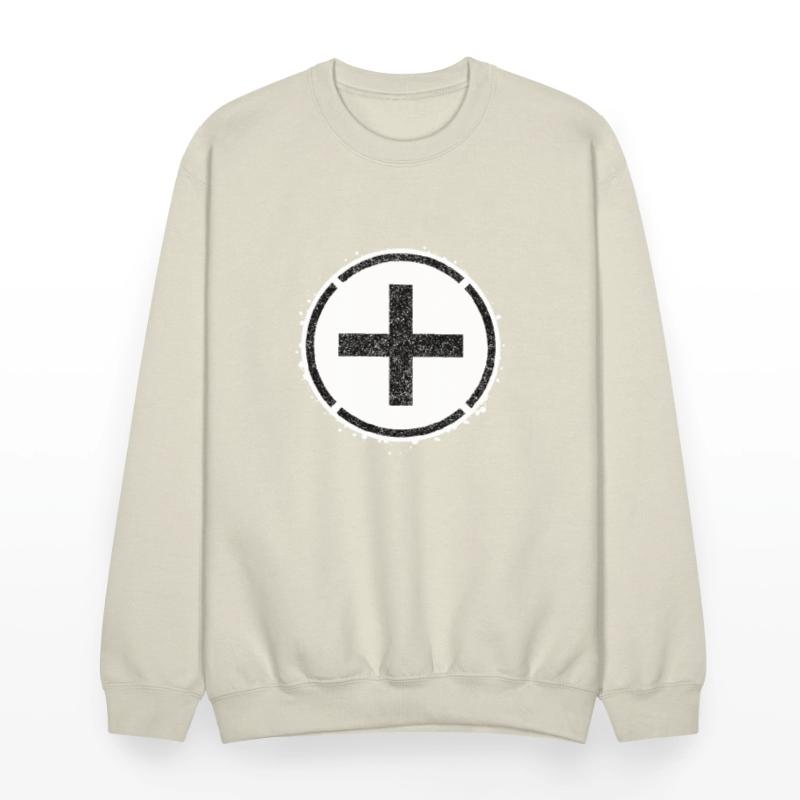 Sponge stencil Cross inside circle