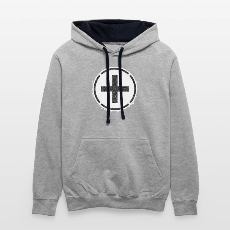 Sponge stencil Cross inside circle